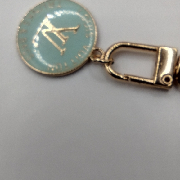 Louis Vuitton Button Zipper Pull Trunk Tag Blue 25mm - Picture 9 of 12